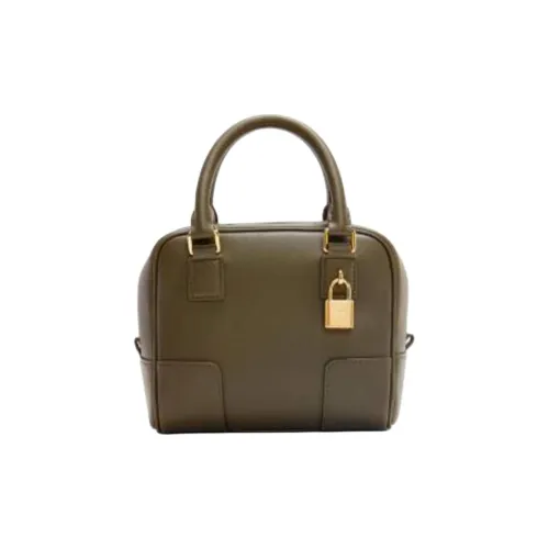 LOEWE Anagram Napa Голень Кожа Сумка через плечо Сумка Женская Earth Зеленый