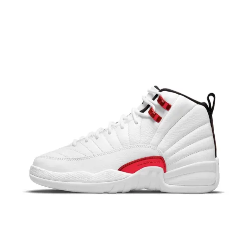 Jordan Air Джордан 12 Ретро Твист Высокий Топ Детские Баскетбольные Кроссовки Белый Красный Подростки