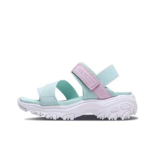 Skechers D'LITES Series Детские Сандалии Зеленый Розовый Подростки