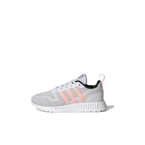 Adidas Originals MULTI противоскользящий низкий топ детские беговые кроссовки серо-розовые для детей 3-7 лет