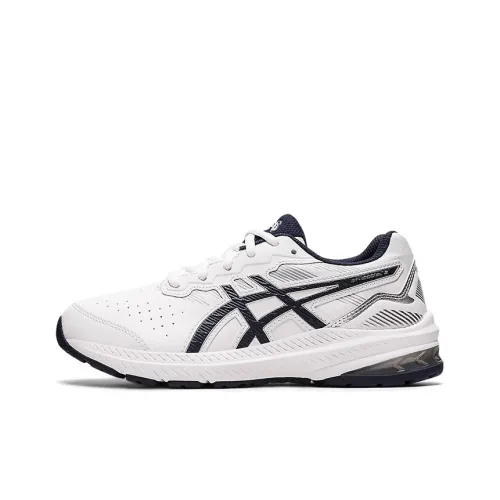 Asics GT 1000 Кожа 2 Синтетическая Амортизация Износостойкий Низкий Топ Детская Беговая Обувь Белый Черный Подростки