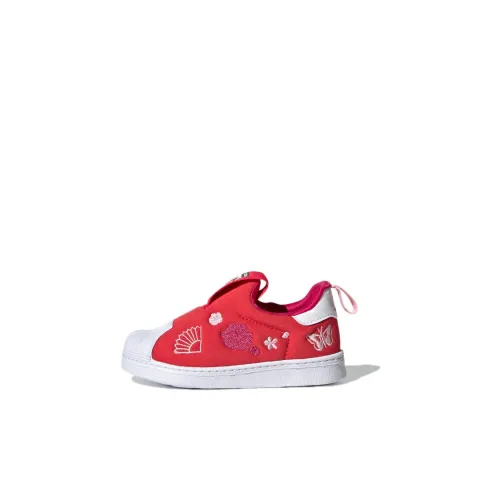 Adidas Originals SUPERSTAR 360 противоскользящие низкие топы обувь для малышей красные для младенцев и малышей