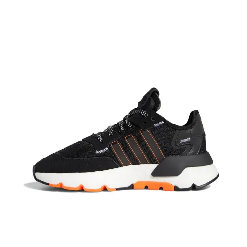 Adidas Originals Nite Jogger Дышащие Детские Лайфстайл Кроссовки Черные Оранжевые Подростки