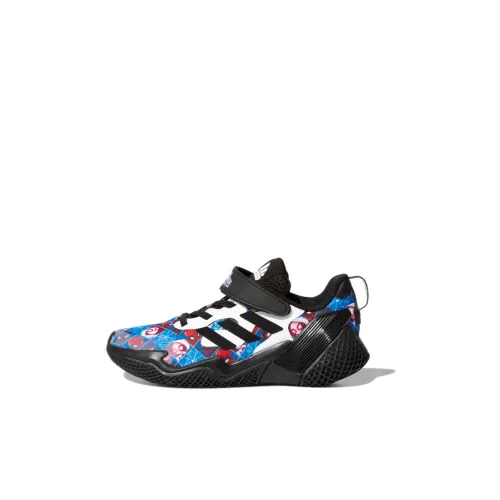 MARVEL x Adidas 4Uture Rnr Abrasion Resistant Low Топ Беговые кроссовки Черный белый и синий Для детей от 3 до 7 лет