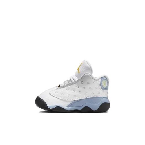 Jordan Air Jordan 13 Амортизация Износостойкие Высокие Кроссовки для малышей Белый Синий Infant и Toddler