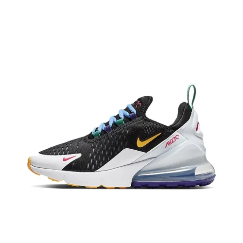 Nike Air Max 270 Low Топ Детские беговые кроссовки Черный белый Подростки