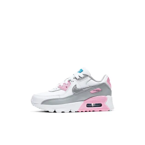 Nike Air Max 90 Kids Lifestyle Shoes Белый серый розовый для детей от 3 до 7 лет