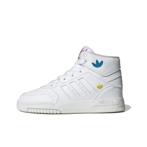 Adidas Originals Drop Step Drop Step J Устойчивый к истиранию высокий топ детские скейтбординги белые