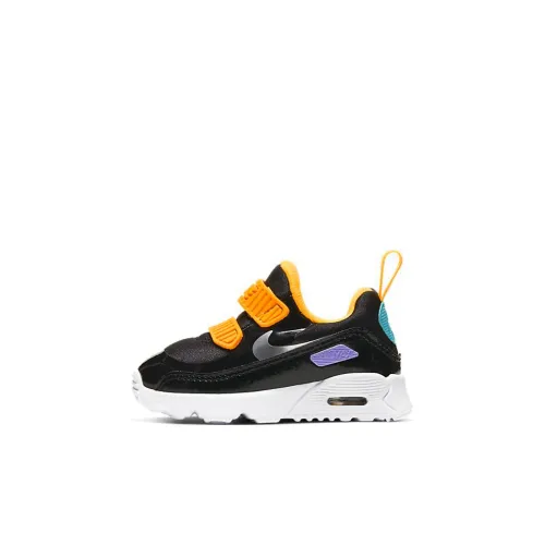 Nike Air Max 90 Low Топ Обувь для малышей Оранжево-черный Infant And Toddler