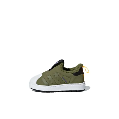 Adidas Originals Superstar Series Зимний 360 I Low Топ Обувь для малышей Зеленый Черный Infant And Toddler