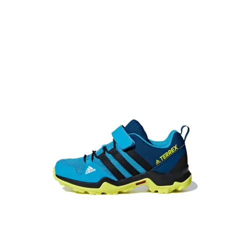 adidas Terrex Ax2r CF K Slip Resistant Дышащий Устойчивый к истиранию Низкий Топ Детская Туристическая Обувь Синий Черный Детский