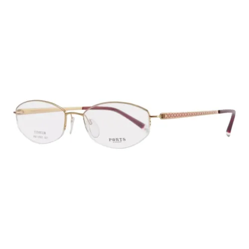 PORTS Титановый сплав Овал Оправы для очков Женские Золото