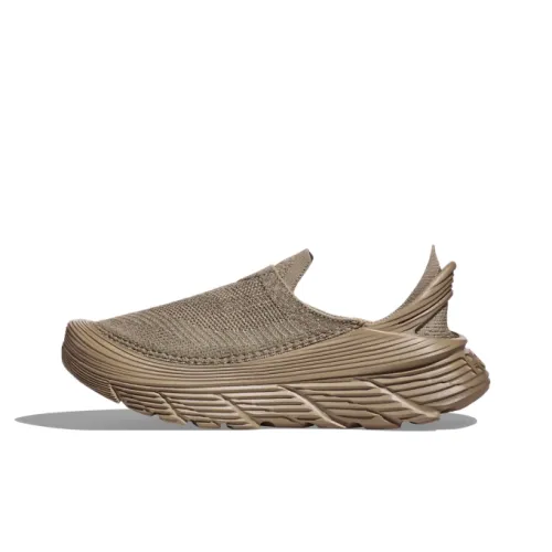 HOKA ONE ONE Восстановление Шокабой Дышащие Противоскользящие Низкие Кроссовки для Бега Мужские Земляной Тон