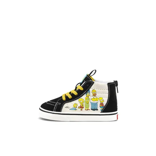 The Simpsons x Vans SK8 Zip High Топ Обувь для малышей Черный Желтый Infant и Toddler
