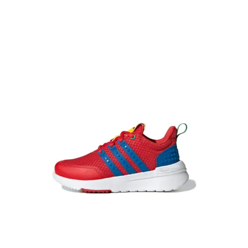LEGO x Adidas Racer Tr K Slip Resistant Abrasion Resistant Легкий Low Топ Детские беговые кроссовки Красный Детский