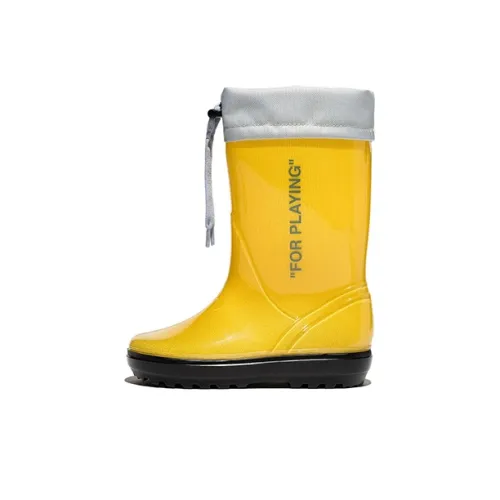 Off Белый Детские ботинки Желтый Children Возраст 3-7 лет