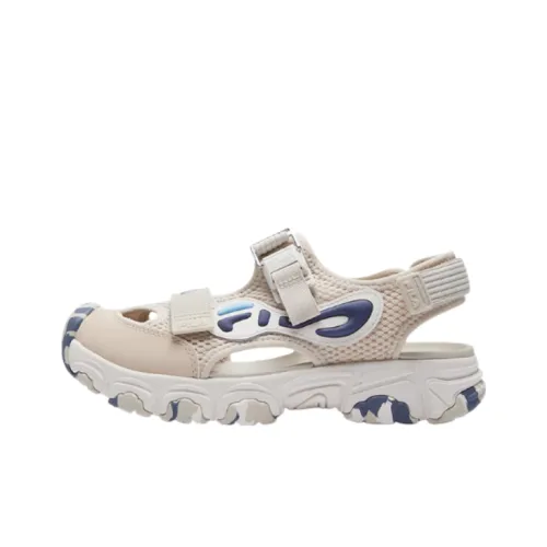 FILA KIDS Противоскользящие устойчивые к истиранию низкий топ детские сандалии бежево-синий подростки