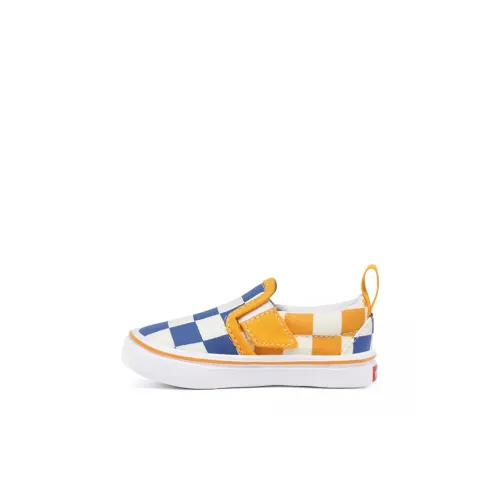 Vans Slip On Series Low Топ Обувь для малышей Желто-синий Infant And Toddler