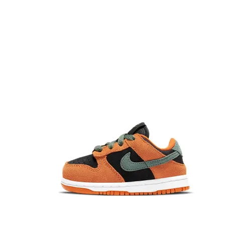 nike Dunk SP 'Керамика' Low Топ Кроссовки для скейтбординга Черный и оранжевый Infant And Toddler