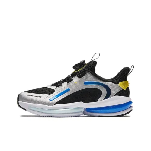 Antakids Slip-resistant Амортизация с Дышащей Поддержкой Низкий Топ Детская Беговая Обувь Черный Серебристый Синий