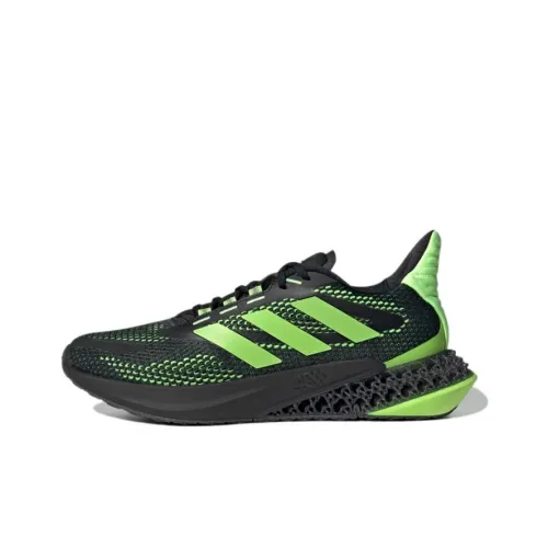 Adidas 4D FWD Pulse Устойчивый к истиранию Низкий Топ Детская Беговая Обувь Неоновый Зеленый Подростки