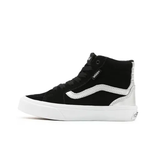 Vans Filmore Hi High Топ Детские Скейтбординги Черный Белый Подростки