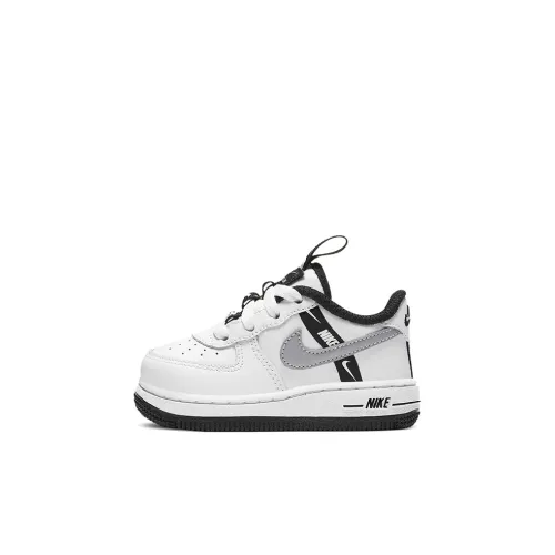 Nike Air FORCE 1 LV8 Ksa Low Кроссовки для скейтбординга Черный Белый Серебряный Младенец и Малыш