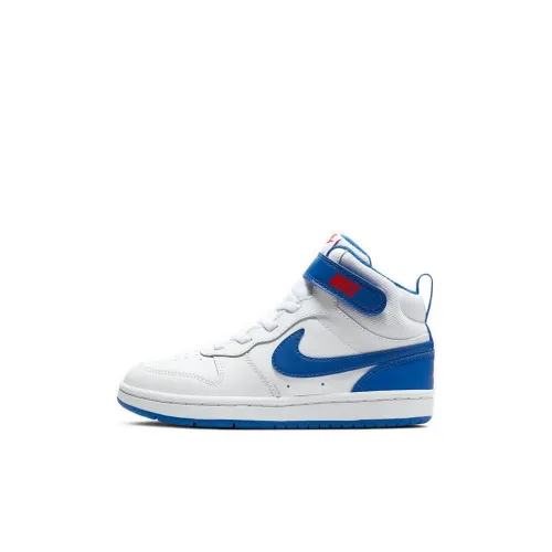 nike Court Borough MID 2 MID Топ Детские Скейтбординги Белый Синий Дети Возраст 3 7 Лет