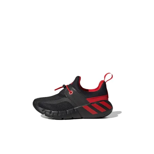 Adidas Rapidazen C Износостойкий Дышащий Низкий Топ Детская Беговая Обувь Черный Красный Для Детей Возрастом 3-7 Лет