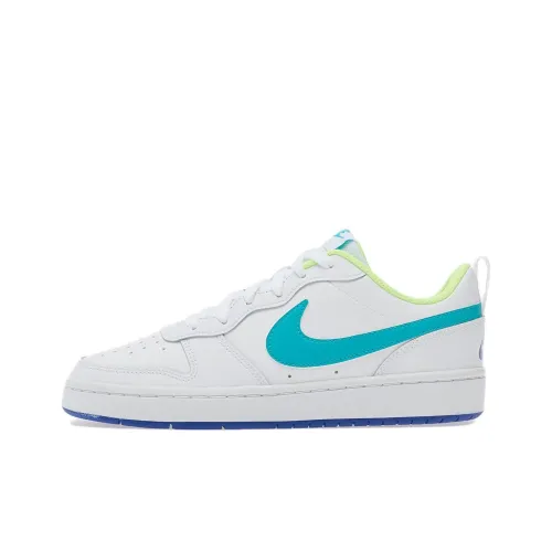 Nike Court Borough Slip Resistant Abrasion Resistant Low Топ Детские Скейтбординги Белый Светло-Синий
