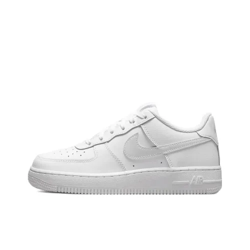 Nike Air Force 1 Устойчивый к истиранию Низкий Топ Детские Скейтбординг Белый
