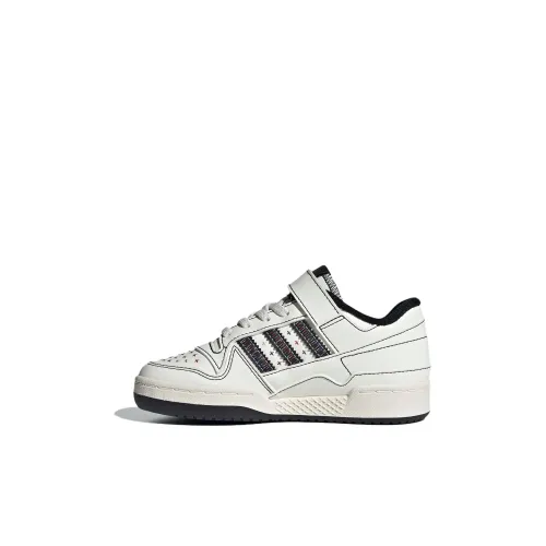 Adidas Originals FORUM LOW C Устойчивый к истиранию Низкий Топ Детский Скейтбординг Белый Черный Детский
