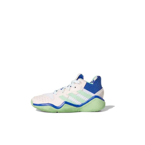 Adidas Harden Stepback 1 Дышащий Низкий Топ Детские Баскетбольные Кроссовки Розовый Синий Зеленый Детский Возраст 3-7 Лет
