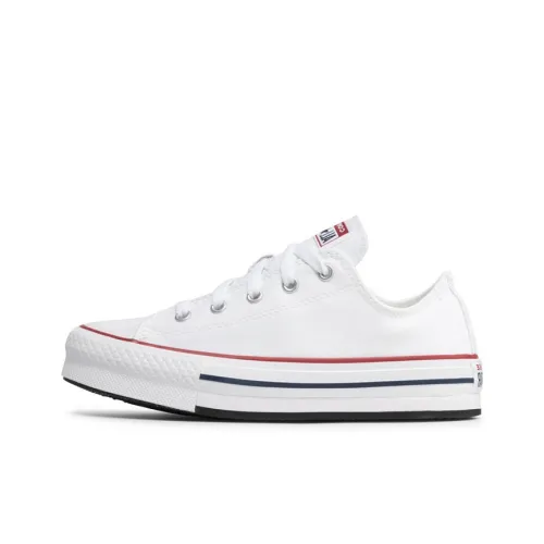 Converse Chuck Taylor All Star Устойчивые к истиранию Низкие Кеды для Детей Белые Подростковые
