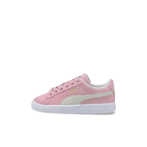 PUMA Suede Series Classic XXI Low Топ Детские Скейтбординги Розово-белый для детей 3-7 лет
