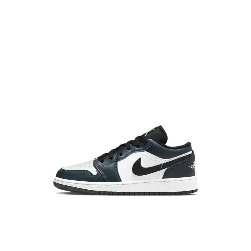 Jordan Air Jordan 1 Low Топ Винтажные Баскетбольные Кроссовки Синий Белый