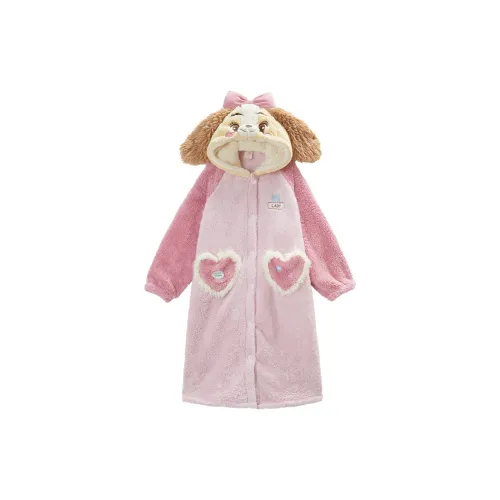 GUKOO x Disney Пастельно-розовый Женские Банные халаты