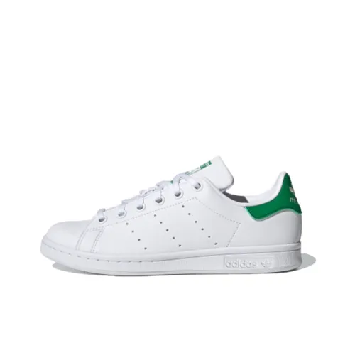 Adidas Originals Stan Smith J Устойчивые к истиранию низкие скейтборд-кроссовки Белый Зеленый
