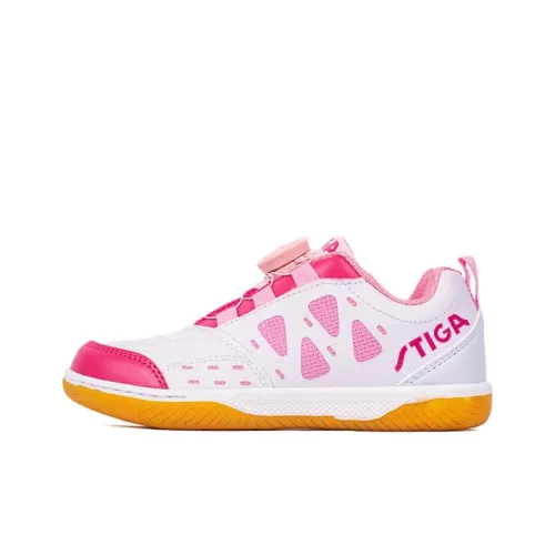 Stiga Slip-resistant Abrasion-resistant Low Top Детские кроссовки для тренировок Розовые Подростки