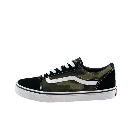 Vans Ward Легкий Низкий Топ Детские Скейтбординги Черный Камуфляж Подростки
