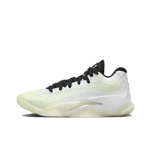 JORDAN Zion 3 Детские баскетбольные кроссовки Low Топ Белый Белый Черный Светло-зеленый Неоново-желтый Унисекс