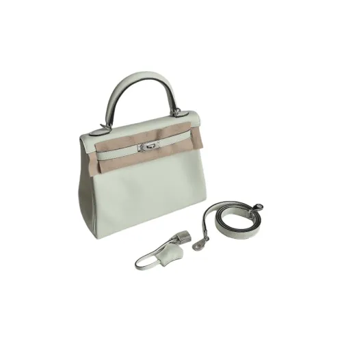 HERMES Kelly Swift Телячья кожа Сумка Kelly Сумка Женские 0S Vert Fizz Пузырьковый зеленый