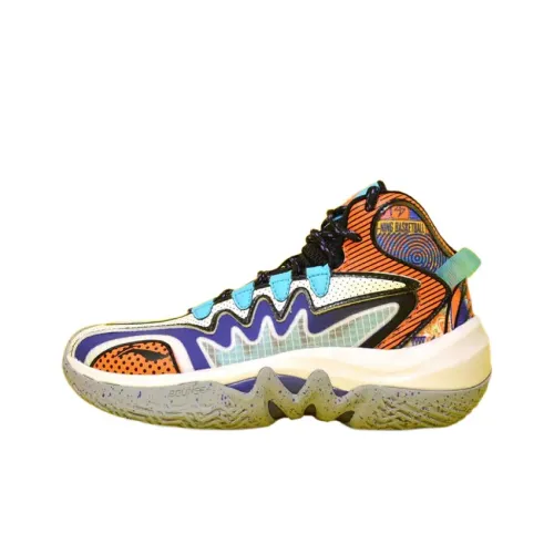 LINING YOUNG MID Баскетбольные кроссовки Топ Белый Оранжевый