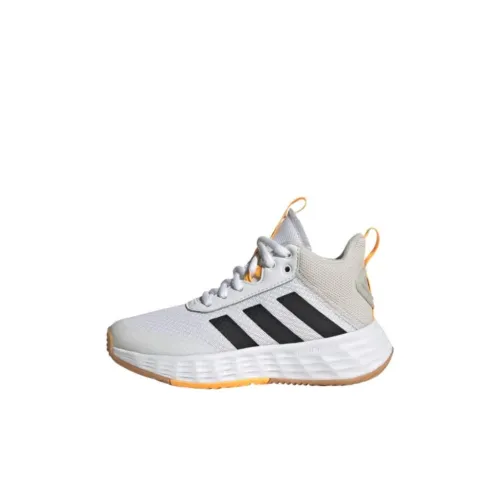 Adidas OwnTheGame 2,0 K MID Топ Детские Баскетбольные Кроссовки Белый Черный Желтый Детский