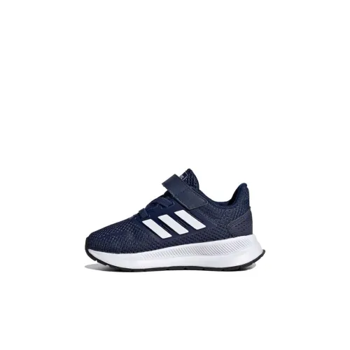 Adidas Neo Runfalcon Сокол Противоскользящие амортизаторы Низкий топ Беговые кроссовки Сине-белый Для малышей и детей дошкольного возраста