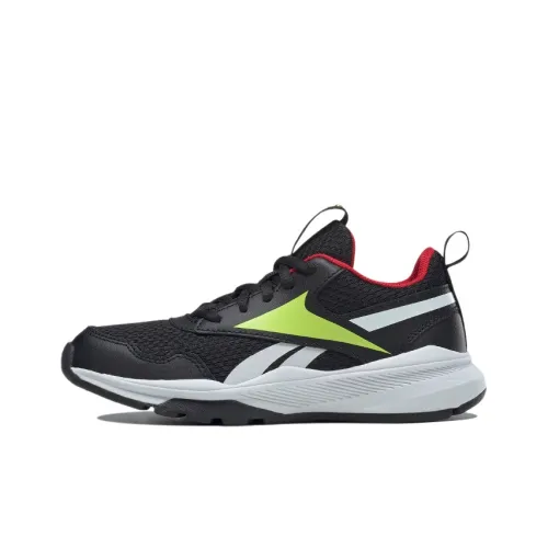 Reebok Shock Absorbers Slip-Resistant Abrasion-Resistant Low-Top Беговые кроссовки Black White Подростки