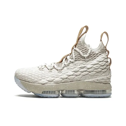Nike Lebron 15 MID Топ Баскетбольные кроссовки Золотисто-синий Подростки