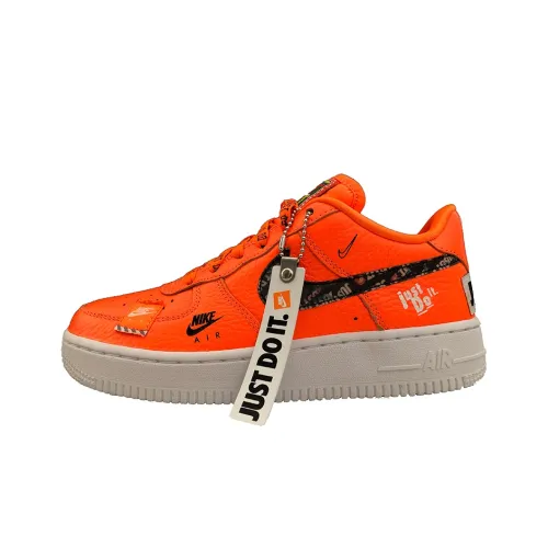 Nike Air FORCE 1 JDI Prm Slip-resistant Low Top Детские Скейтбординги Апельсин Подростки