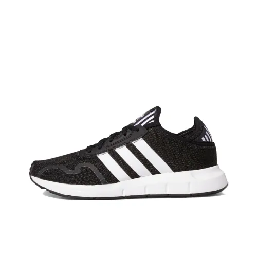 Adidas Originals Swift Run X Амортизация Низкий Топ Детские Беговые Кроссовки Черный Белый