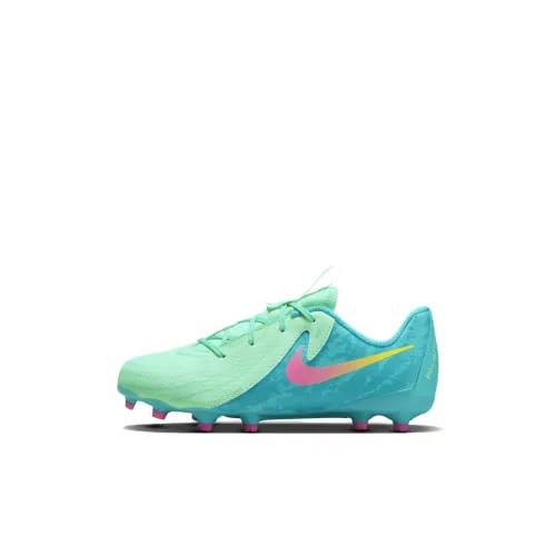 Nike Phantom GX Jr. 2 ACADEMY LV8 Амортизация Износостойкий Низкий Топ Детская Футбольная Обувь Синие Зеленые Малыш